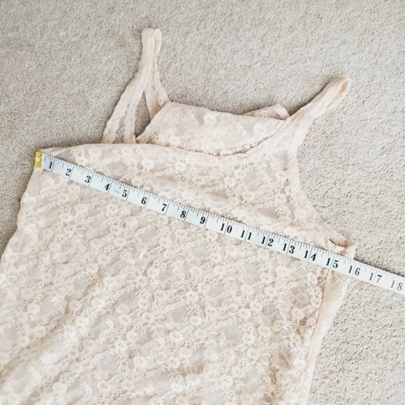 Vintage Y2K Fairy 2000s Lace Whimsigoth Lace Sheer Tank Top M - Picture 5 of 7